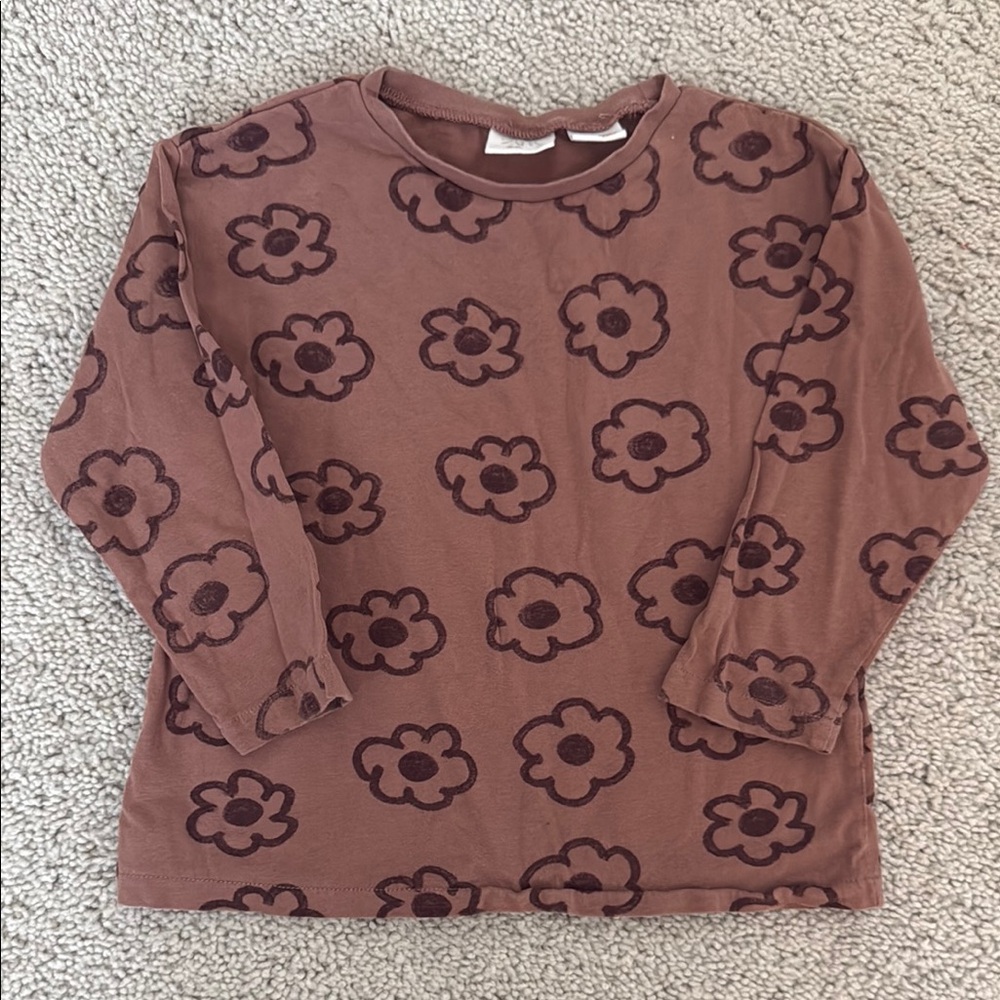 Zara girls brown long sleeve